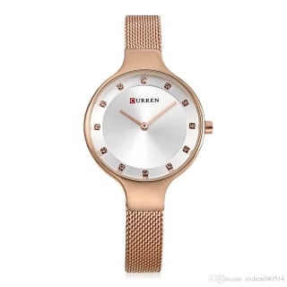 RELOJ CURREN DE MUJER 9008 ROSADO EN ACERO INOXIDABLE | AJUSTABLE - 1