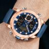 RELOJ HOMBRE NAVIFORCE AZUL-BRONCE ANALOGO DIGITAL MALLA DE ACERO. - 2