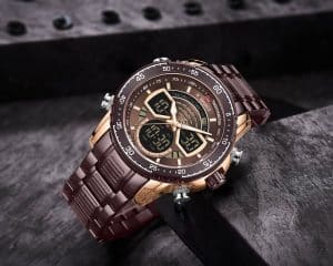RELOJ HOMBRE NAVIFORCE CAFE /BRONCE ANALOGO DIGITAL. - 4