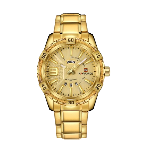 RELOJ HOMBRE NAVIFORCE DORADO ACERO . - 1