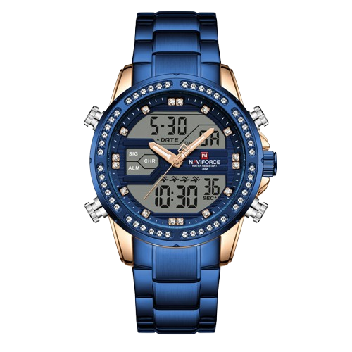 RELOJ HOMBRE NAVIFORCE AZUL BRILLANTES. - 1
