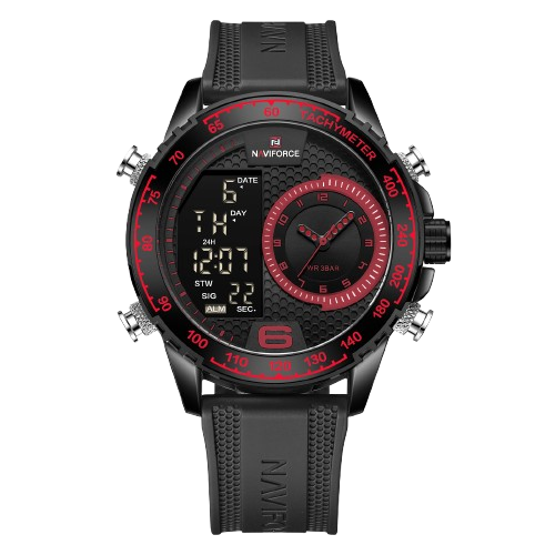 RELOJ HOMBRE NAVIFORCE DE SILCONA ANALOGO DIGITAL LED. - 1