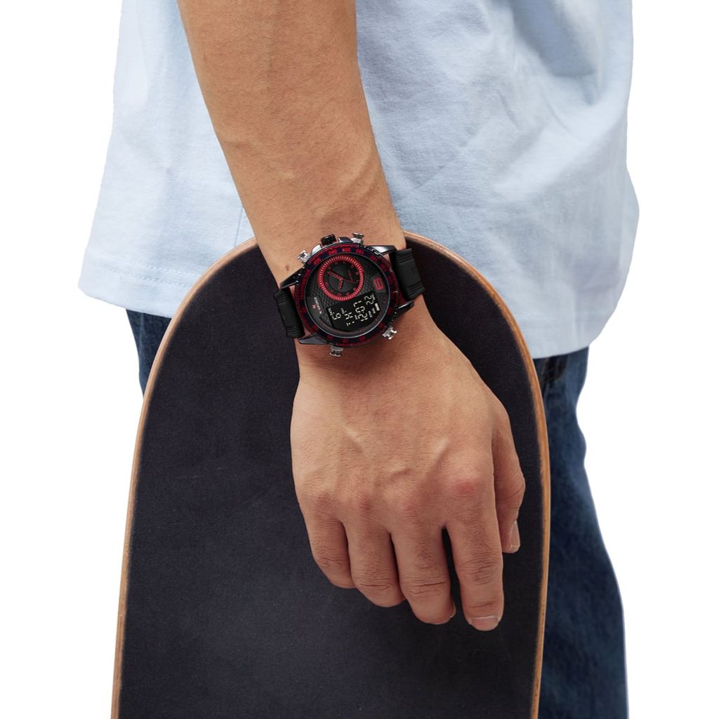 RELOJ HOMBRE NAVIFORCE DE SILCONA ANALOGO DIGITAL LED. - 4