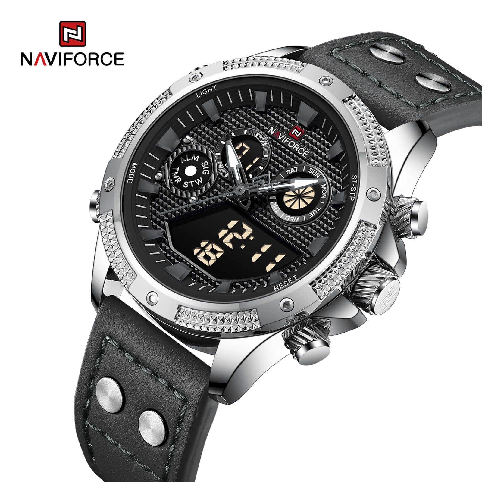 RELOJ HOMBRE NAVIFORCE CUERO ANALOGO DIGITAL . - 2