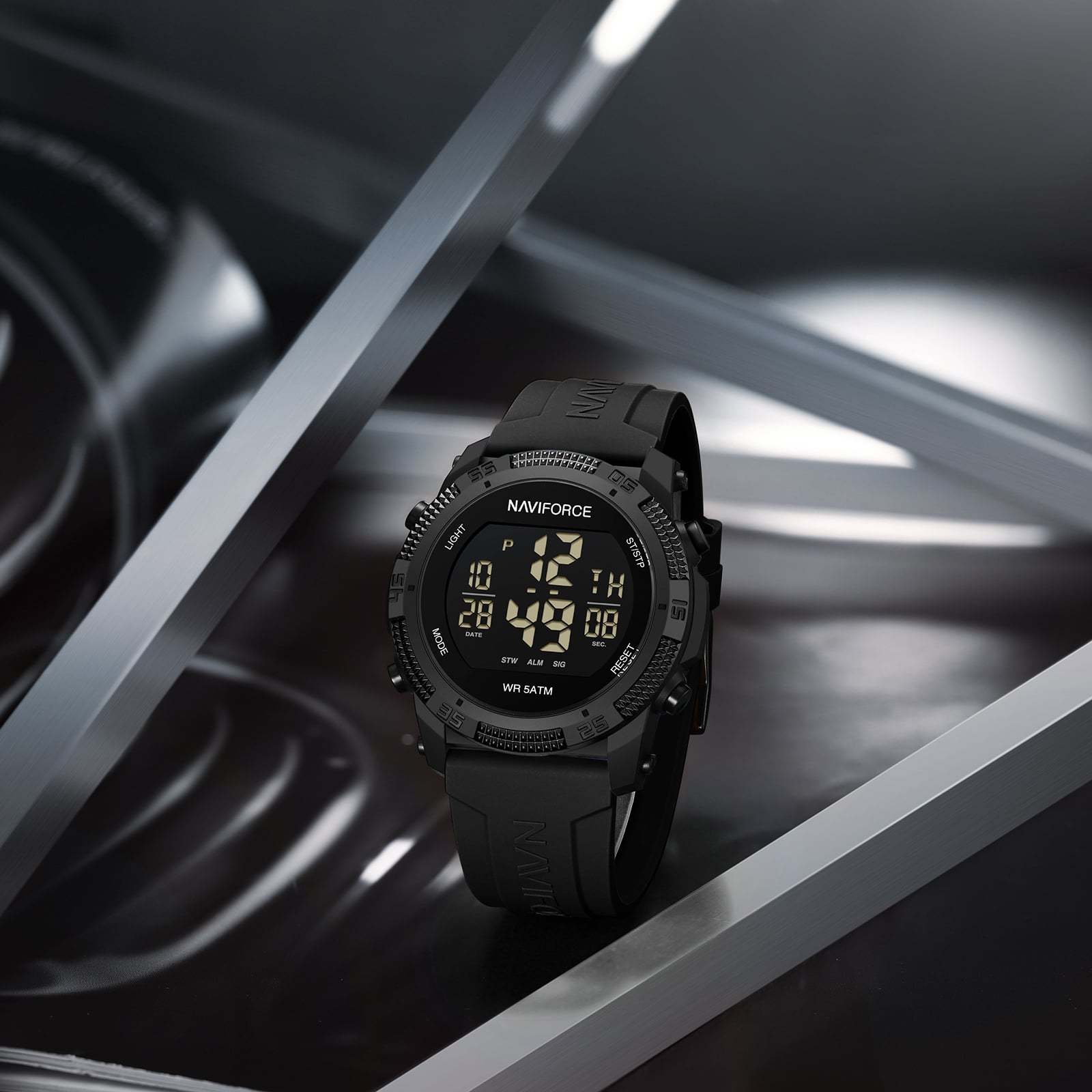 RELOJ HOMBRE NAVIFORCE DIGITAL LED EN COLOR NEGRO. - 3