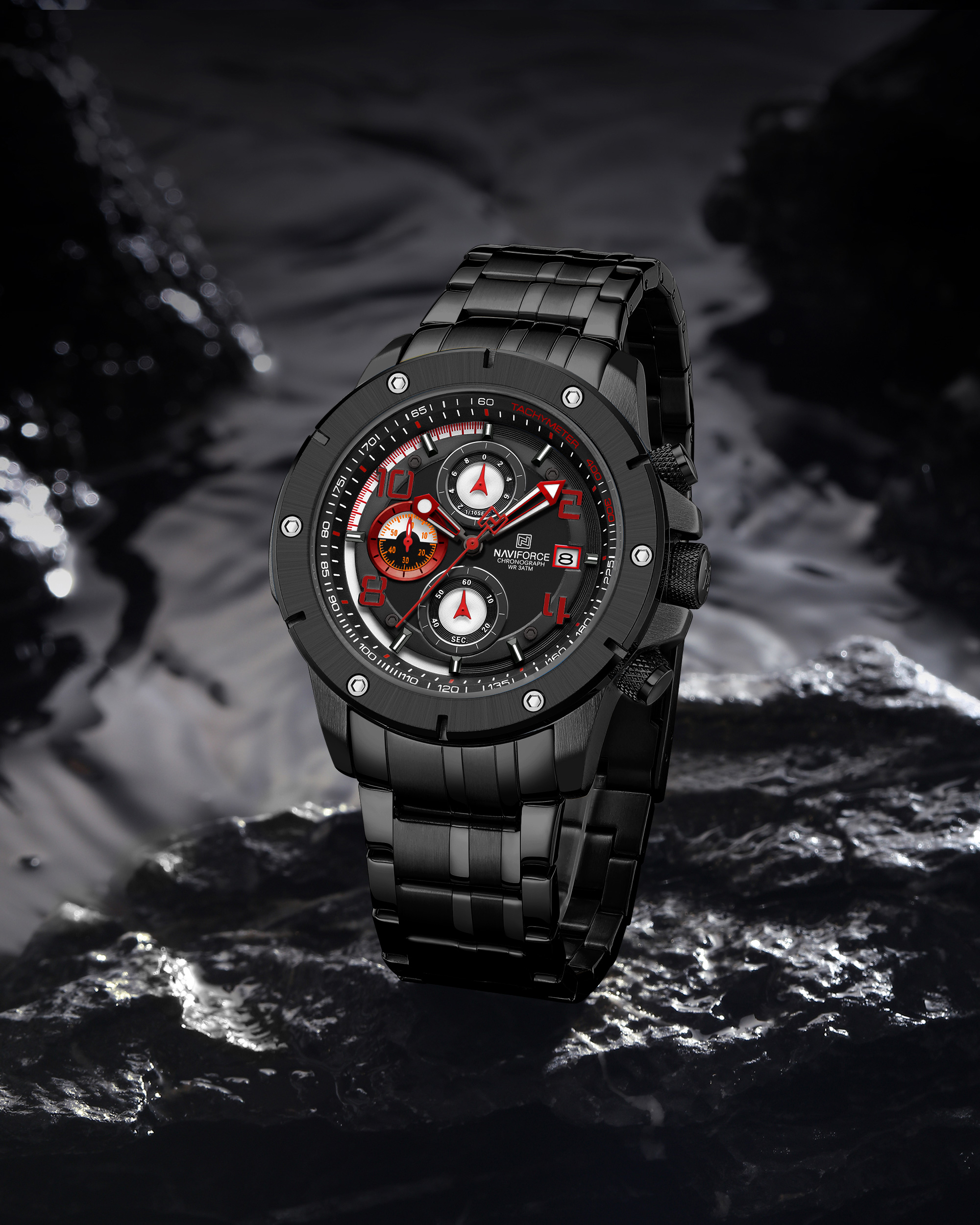 RELOJ HOMBRE NAVIFORCE CRONOGRAFOS EN COLOR NEGRO MOVIMIENTO CUARZO. - 4