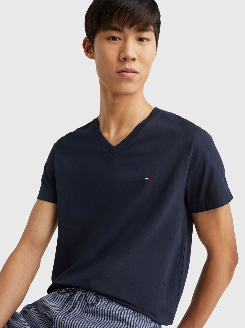 POLERA ESSENTIAL V-NECK SLIM FIT - 4