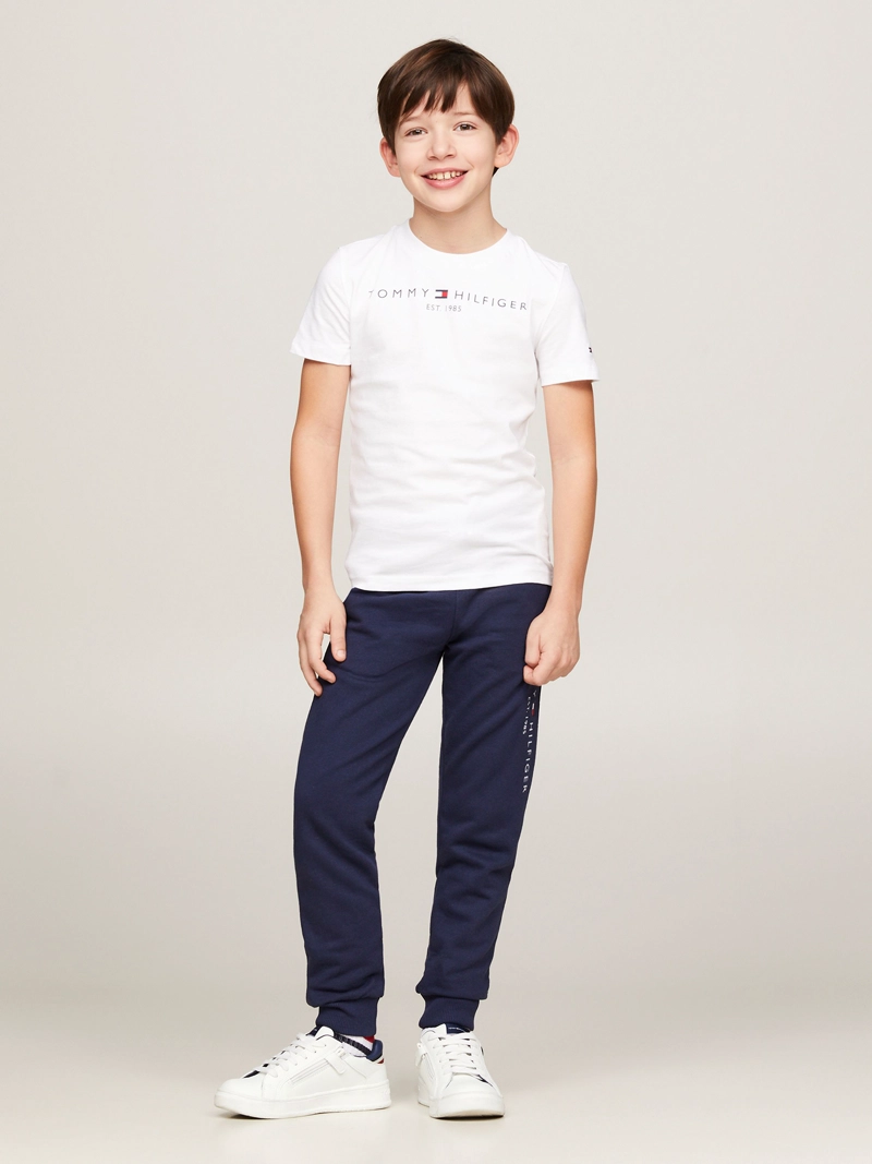 POLERA ALGODÓN NIÑA TOMMY HILFIGER BLANCO KIDS ESSENTIAL LOGO C-NECK - 2