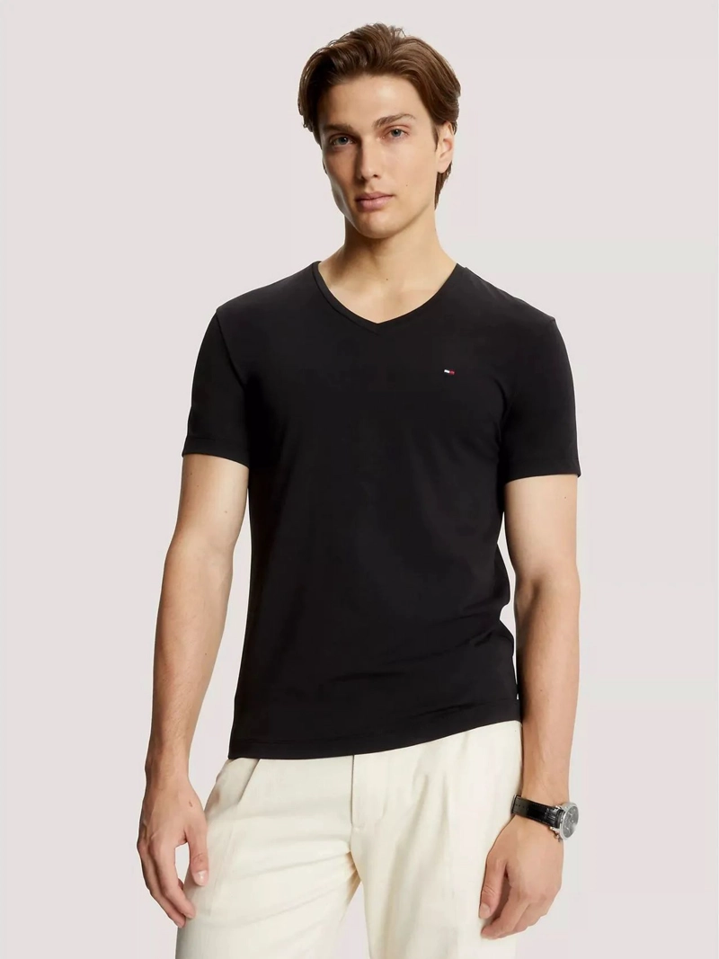 POLERA ESSENTIAL V-NECK SLIM FIT - 1