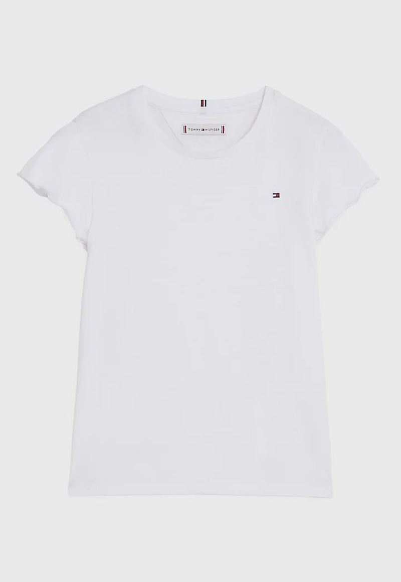 POLERA DE NIÑA ESSENTIAL CON MANGAS DE VUELOS - 1