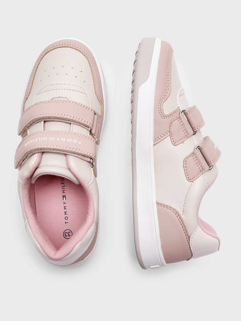 ZAPATILLAS NIÑA TOMMY HILFIGER CASUALES ROSADO CON VELCRO Y LOGO - 2
