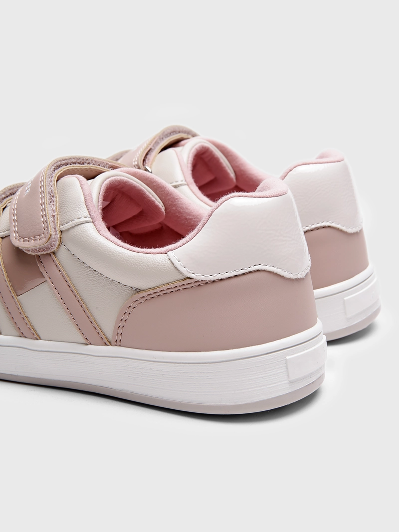 ZAPATILLAS NIÑA TOMMY HILFIGER CASUALES ROSADO CON VELCRO Y LOGO - 4