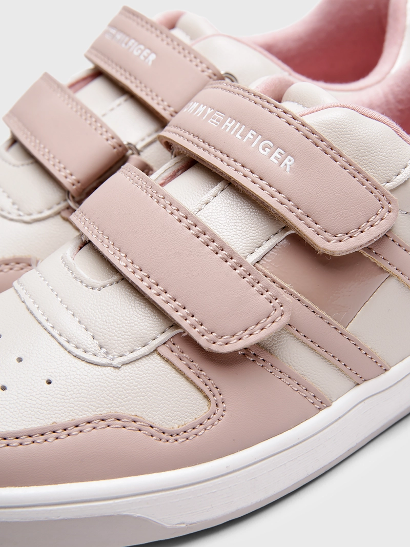 ZAPATILLAS NIÑA TOMMY HILFIGER CASUALES ROSADO CON VELCRO Y LOGO - 5