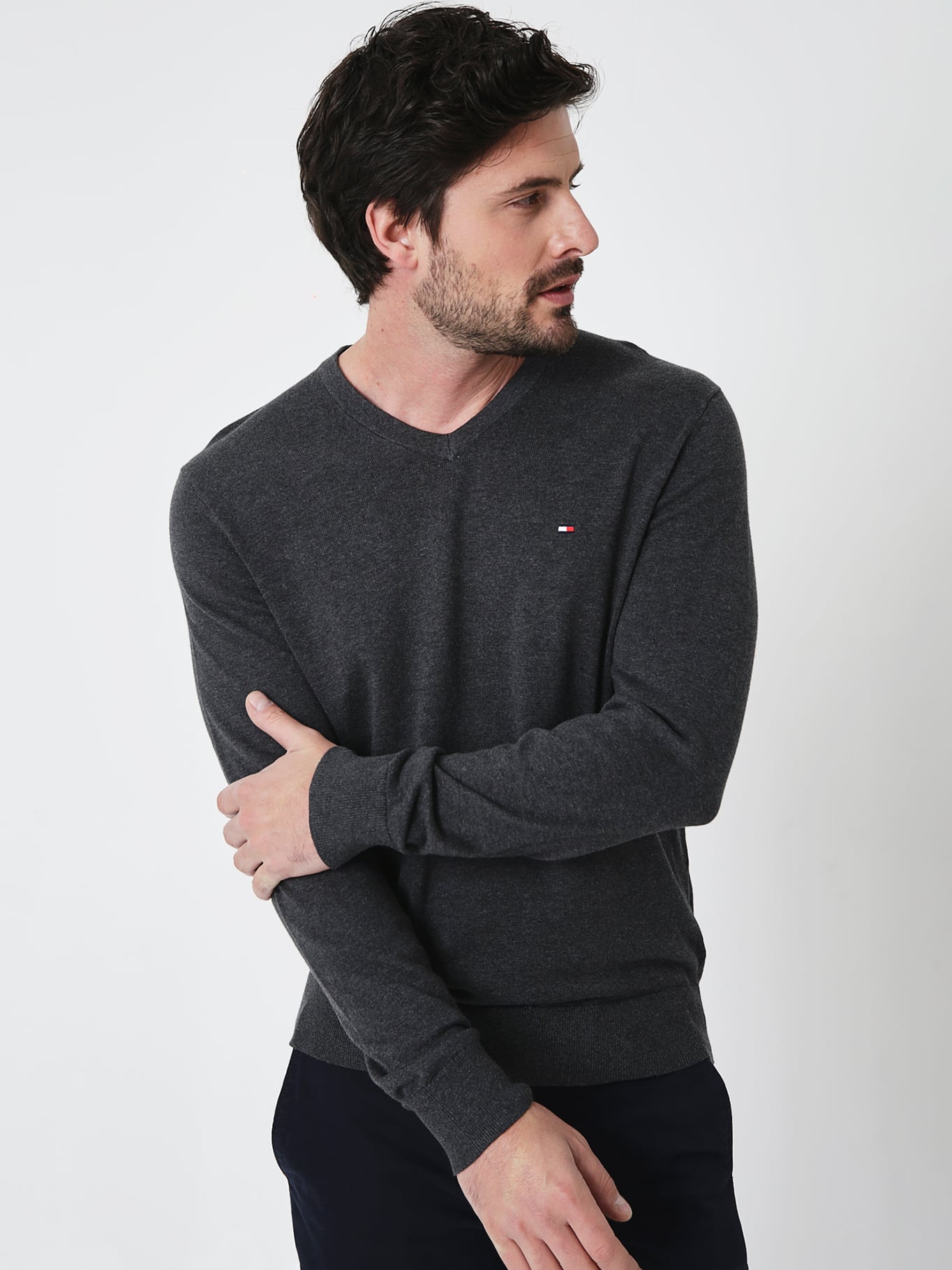 SWEATER BASICO SIGNATURE V-NECK - 1