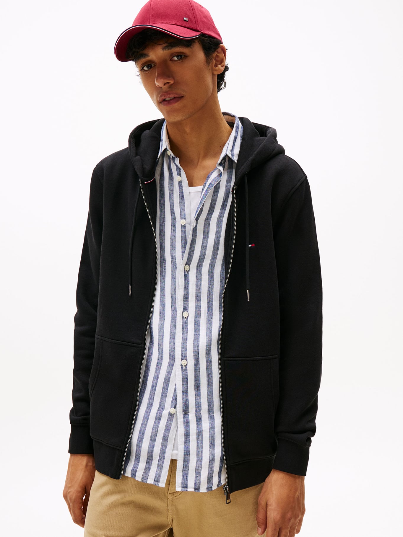 POLERON HOODIE CON CIERRE LOGO - 1