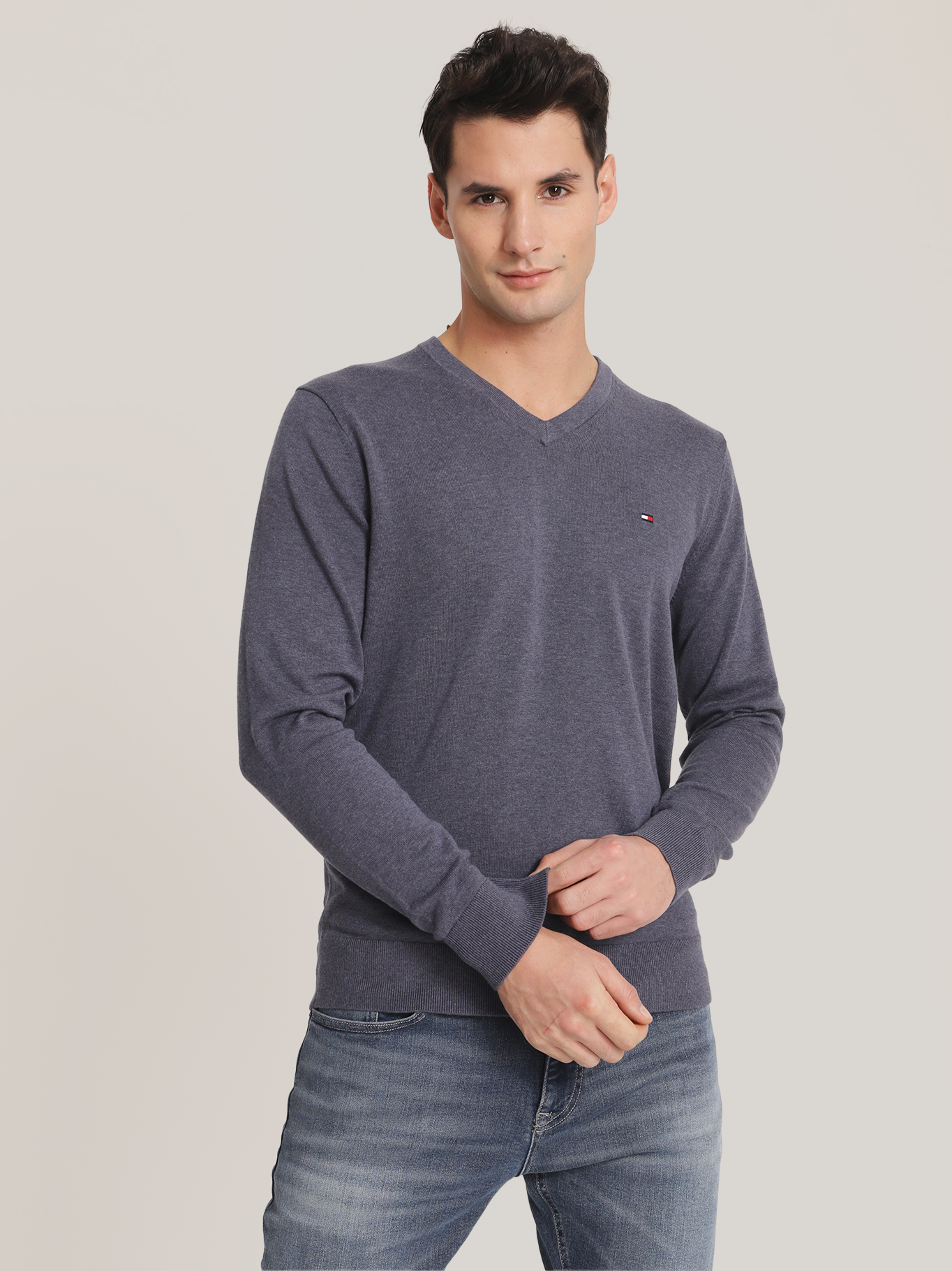 SWEATER BASICO SIGNATURE V-NECK - 1