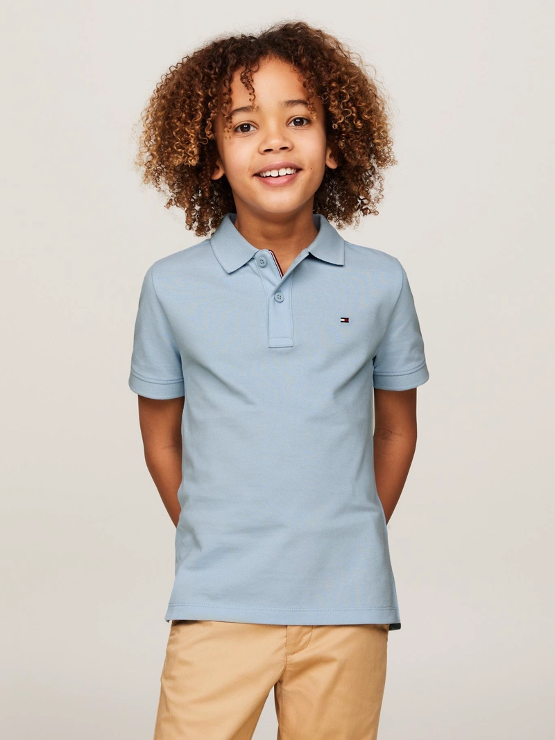 POLO ALGODÓN NIÑO TOMMY HILFIGER CELESTE LOGO FLAG ESSENTIAL - 1