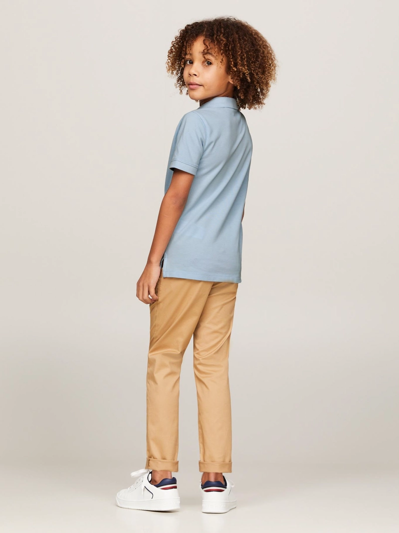 POLO ALGODÓN NIÑO TOMMY HILFIGER CELESTE LOGO FLAG ESSENTIAL - 3