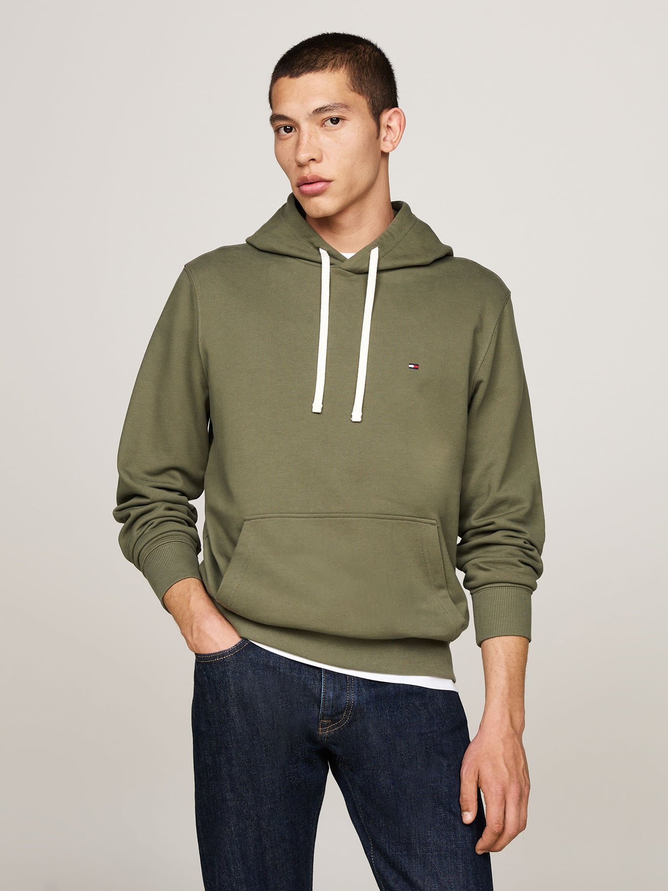 POLERON HOODIE CON LOGO BORDADO - 1
