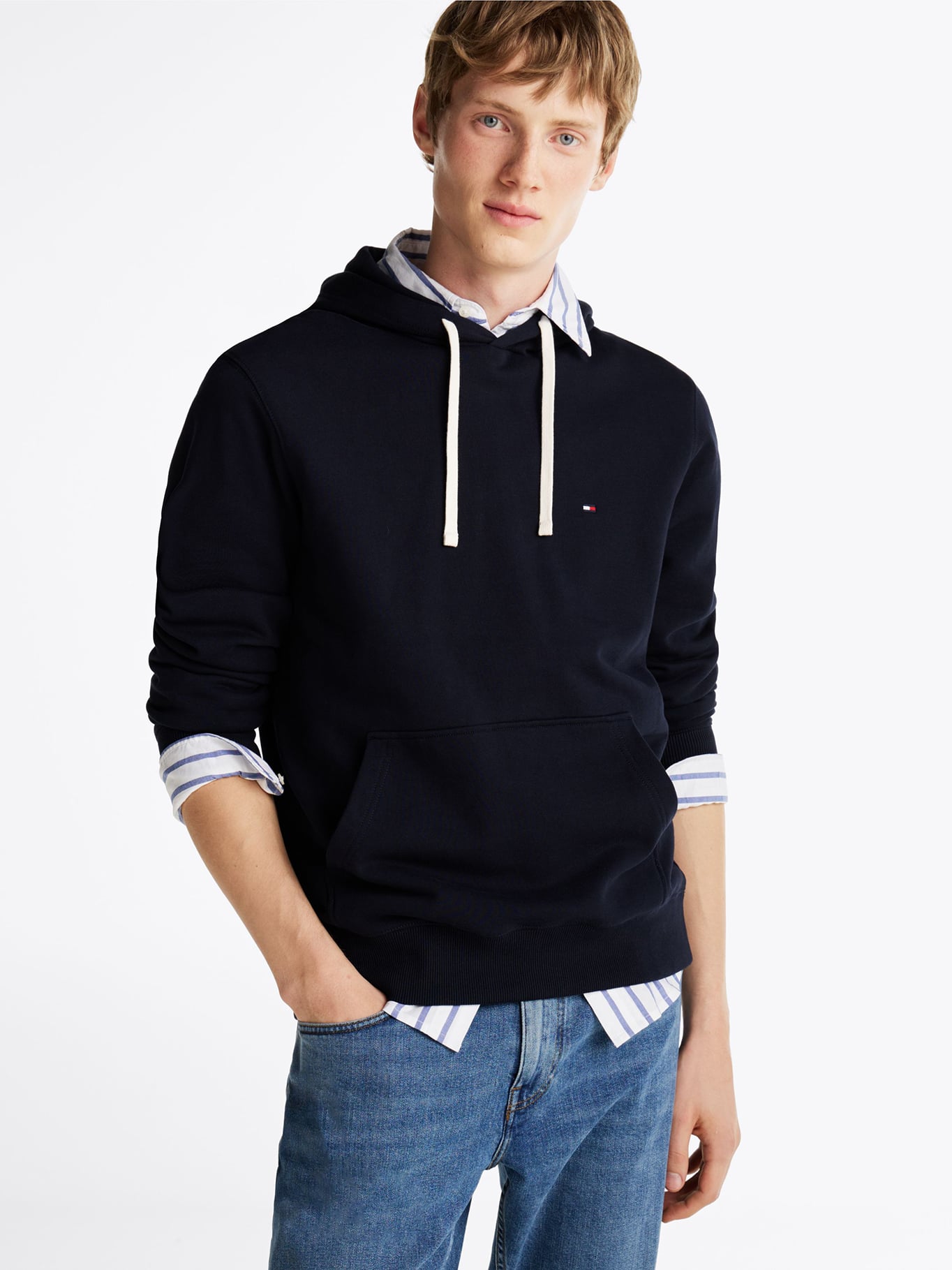 POLERON HOODIE CON LOGO BORDADO - 1