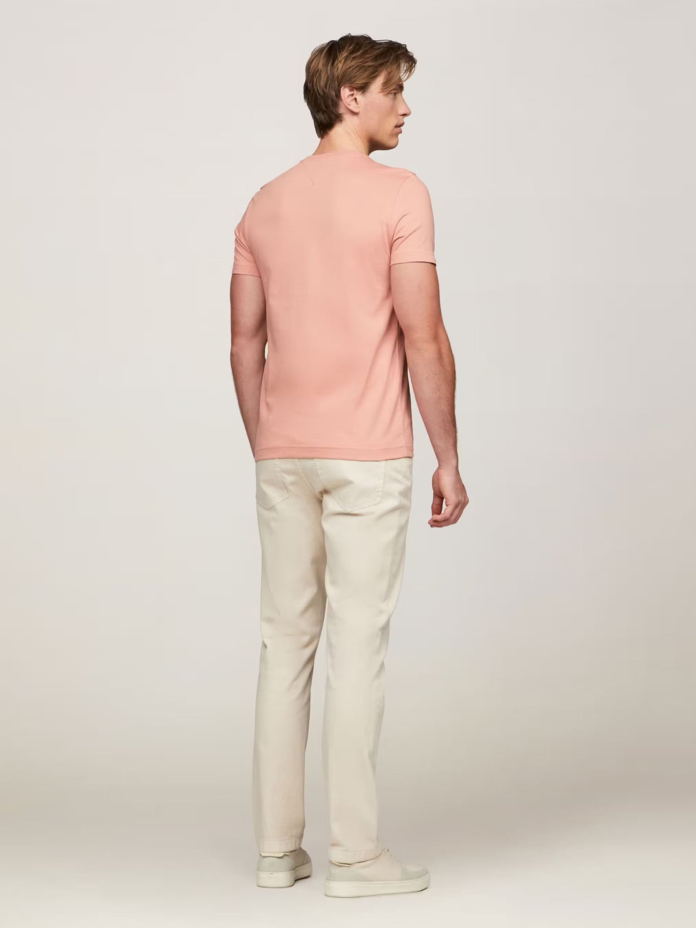 POLERA ALGODÓN HOMBRE TOMMY HILFIGER DAMASCO ESSENTIAL COTTON C-NECK SLIM FIT - 3