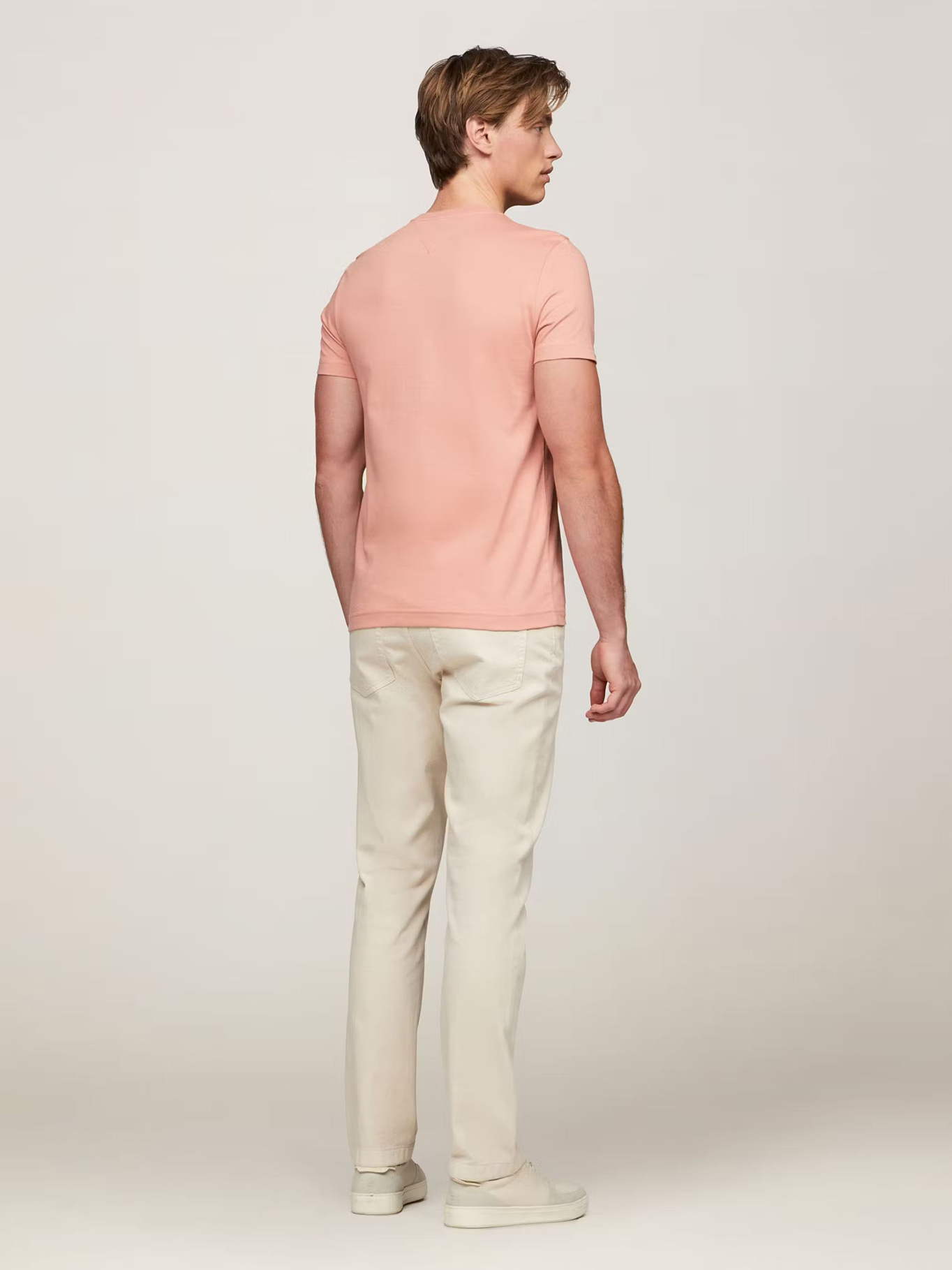 POLERA ALGODÓN HOMBRE TOMMY HILFIGER DAMASCO ESSENTIAL COTTON C-NECK SLIM FIT - 3