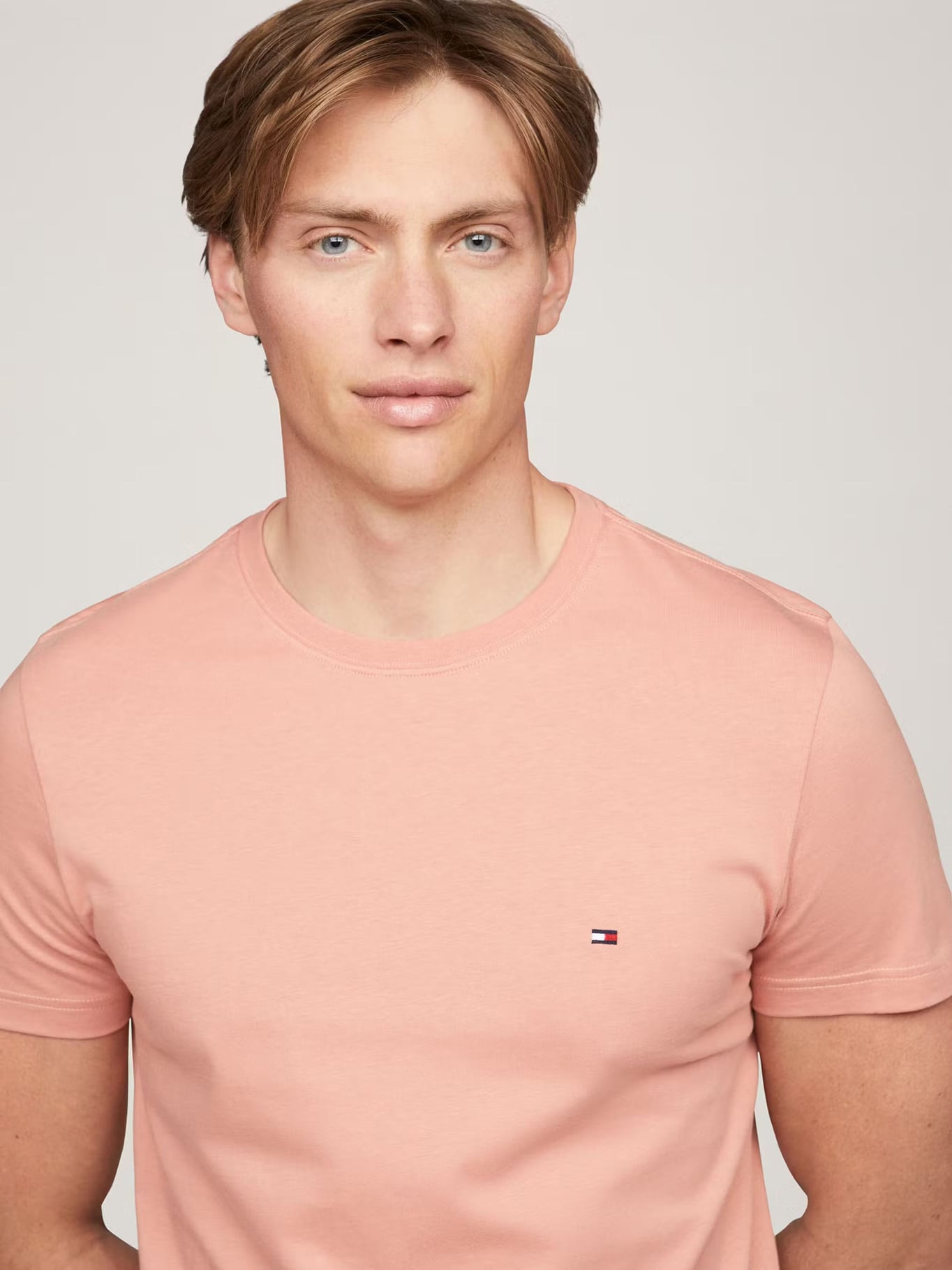 POLERA ALGODÓN HOMBRE TOMMY HILFIGER DAMASCO ESSENTIAL COTTON C-NECK SLIM FIT - 4