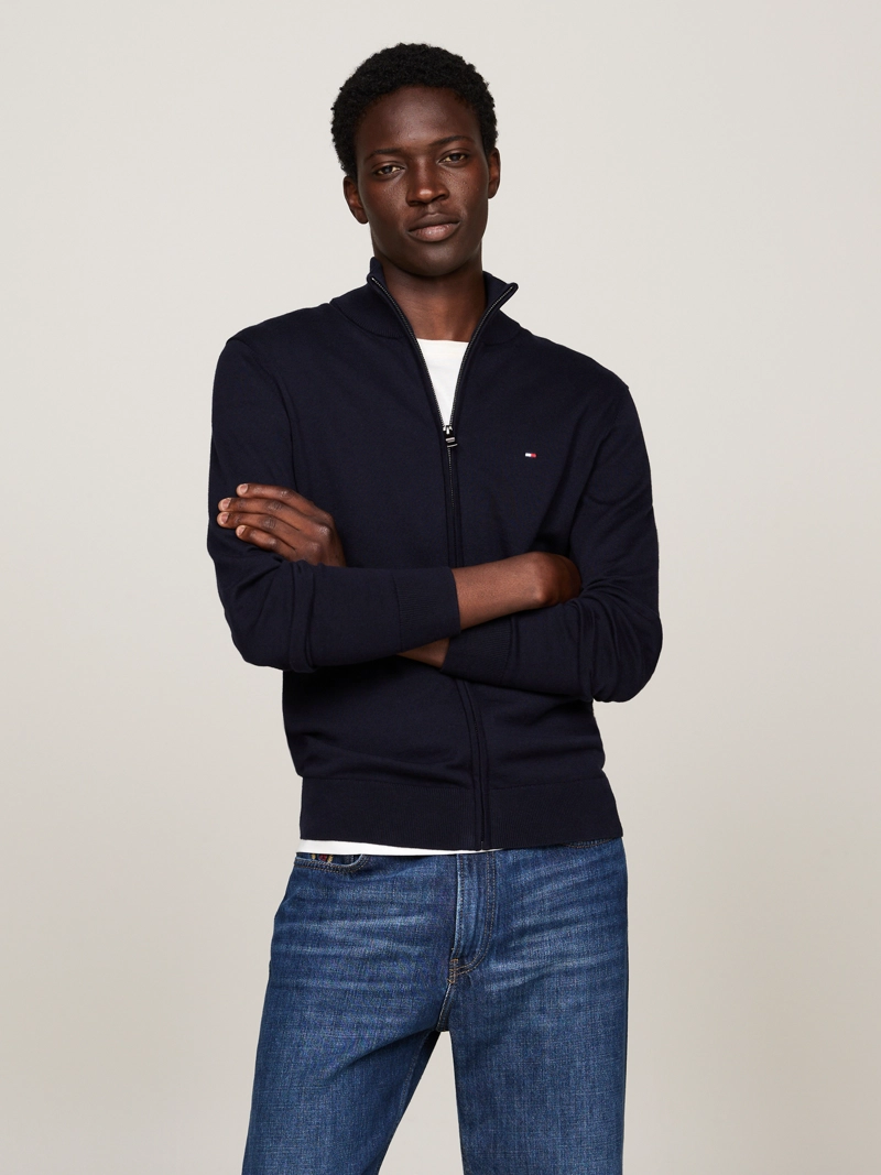 SWEATER ESSENTIAL COTTON CON CIERRE - 1