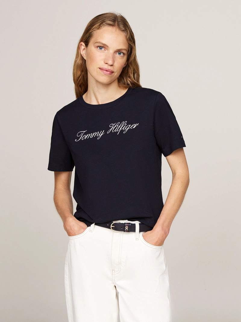 POLERA CON LOGO SCRIPT REGULAR FIT - 1