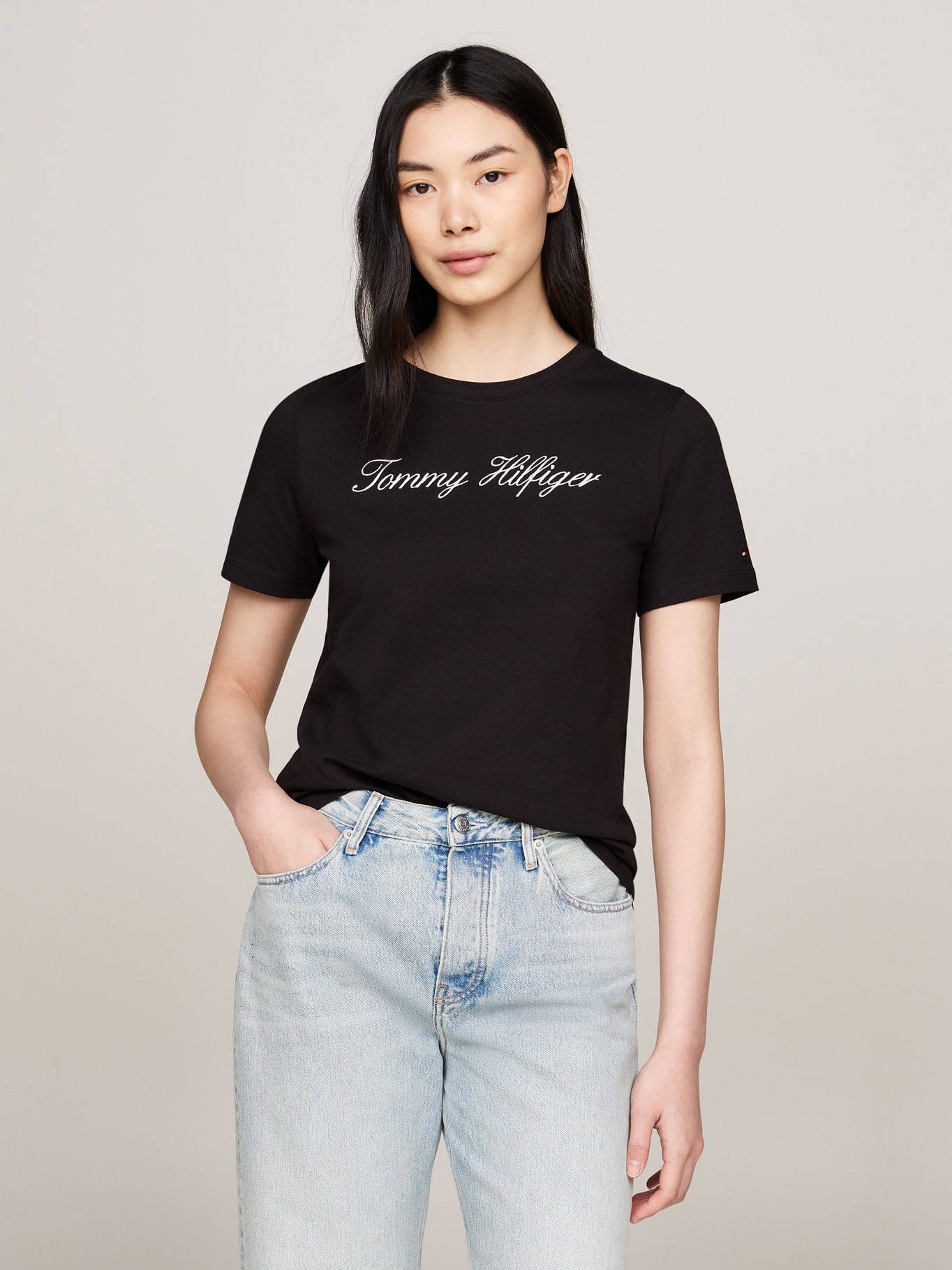 POLERA CON LOGO SCRIPT REGULAR FIT - 1