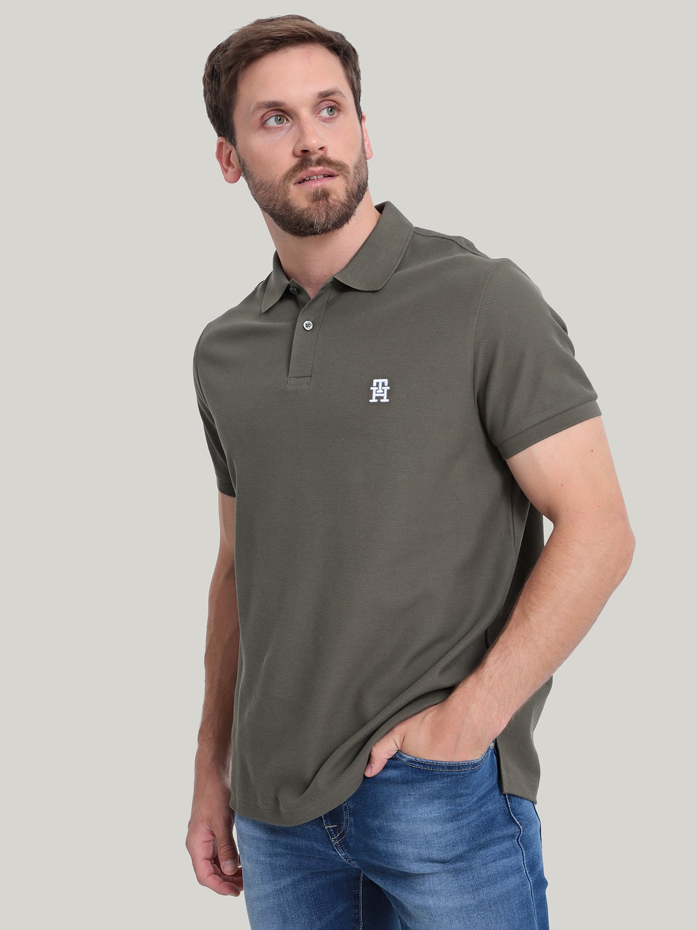 POLO CON LOGO MONOGRAM REGULAR FIT - 1