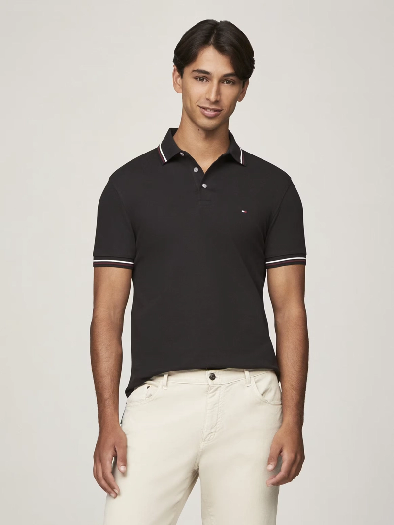 POLO CON RIBETES TIPPED SLIM FIT - 1