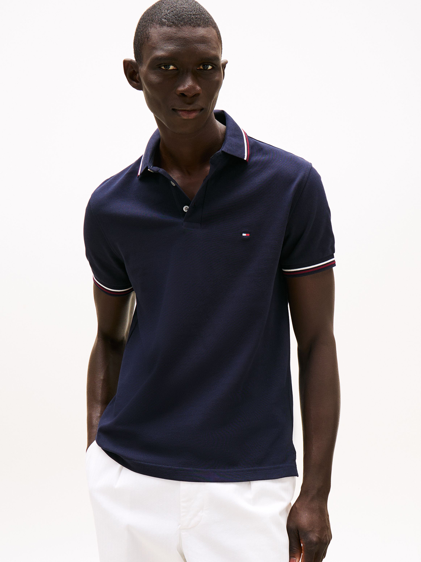 POLO CON RIBETES TIPPED SLIM FIT - 1