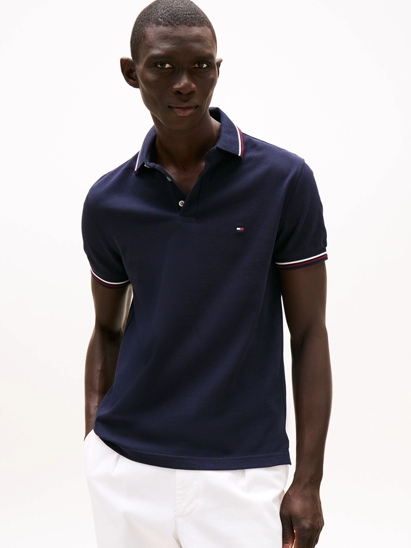 POLO CON RIBETES TIPPED SLIM FIT - 1