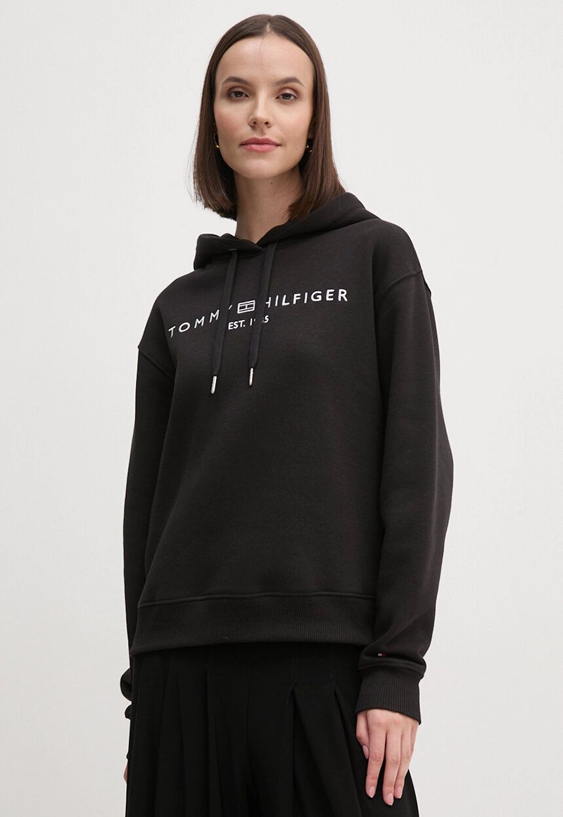 POLERON HOODIE CON LOGO BORDADO - 1