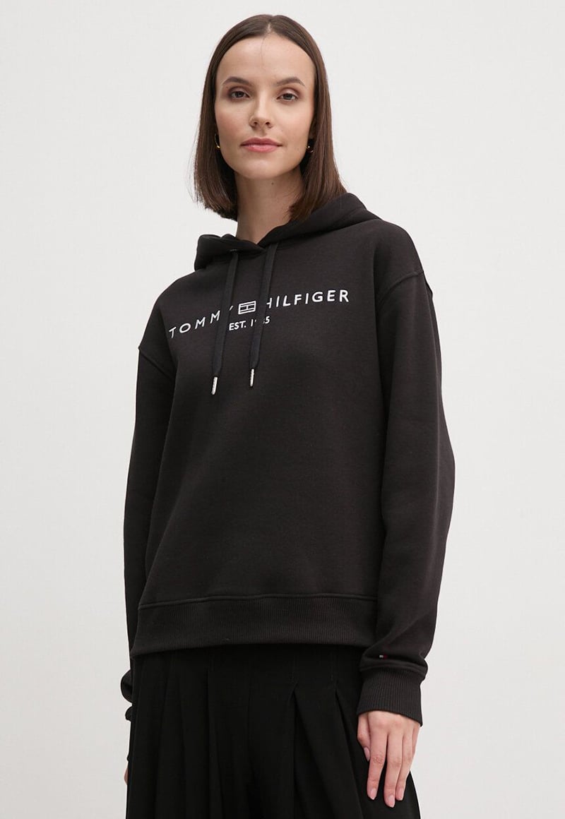 POLERON HOODIE CON LOGO BORDADO - 1