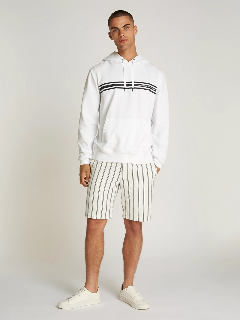 POLERON HOODIE CON LOGO A RAYAS - 2