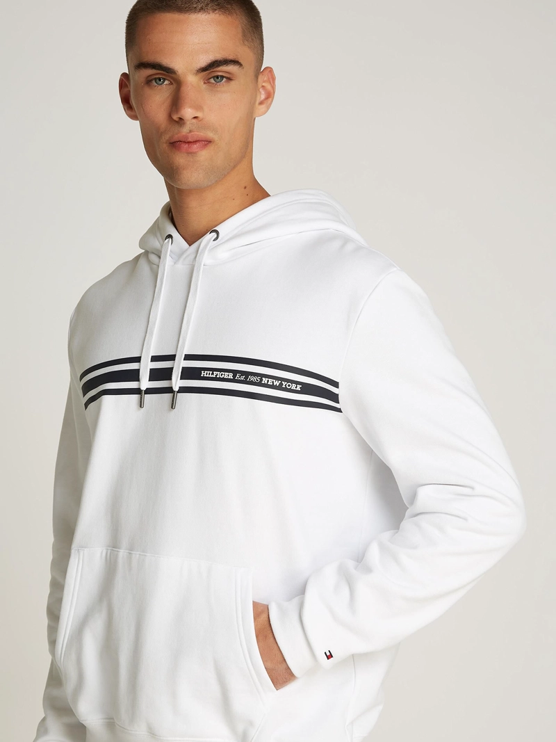POLERON HOODIE CON LOGO A RAYAS - 4