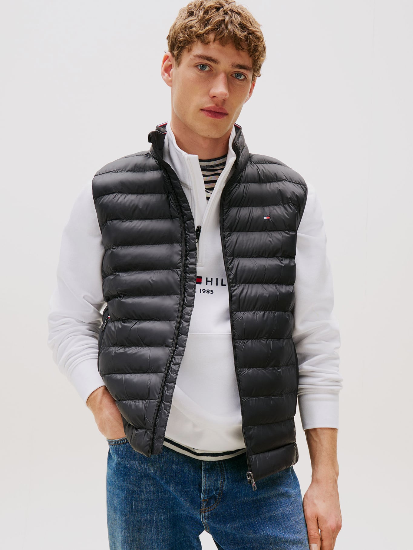 PARKA VEST PACKABLE SOLID - 1