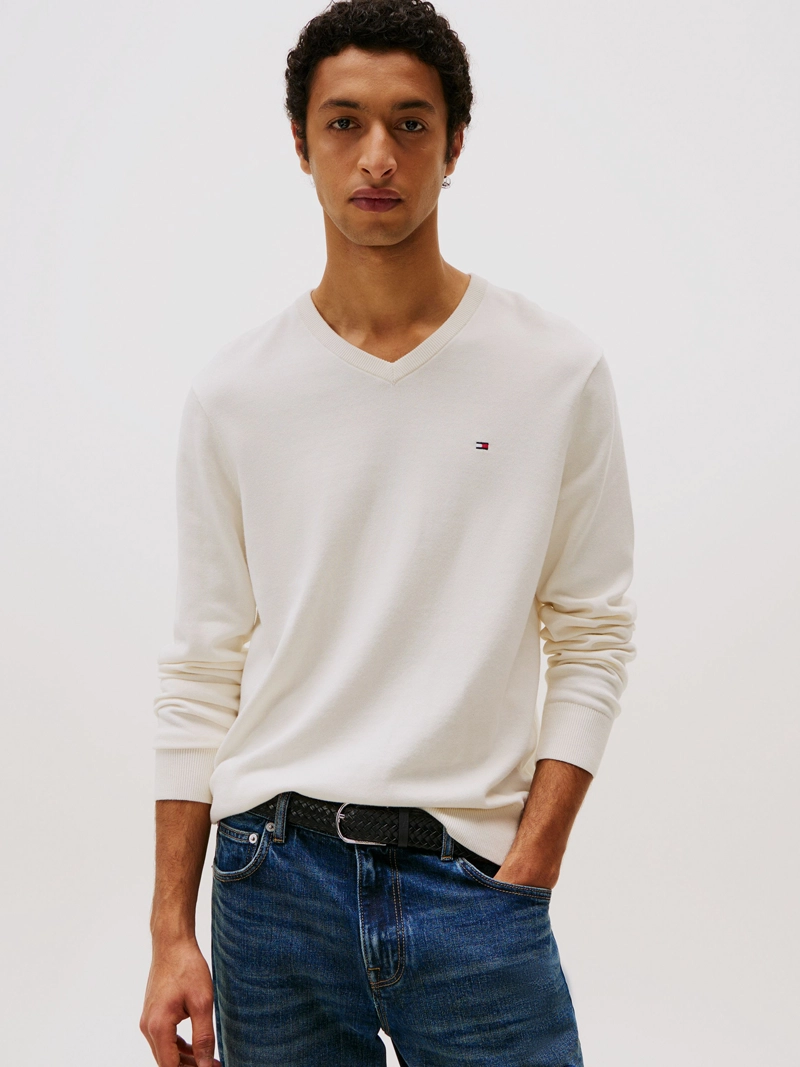 SWEATER BASICO SIGNATURE V-NECK - 1