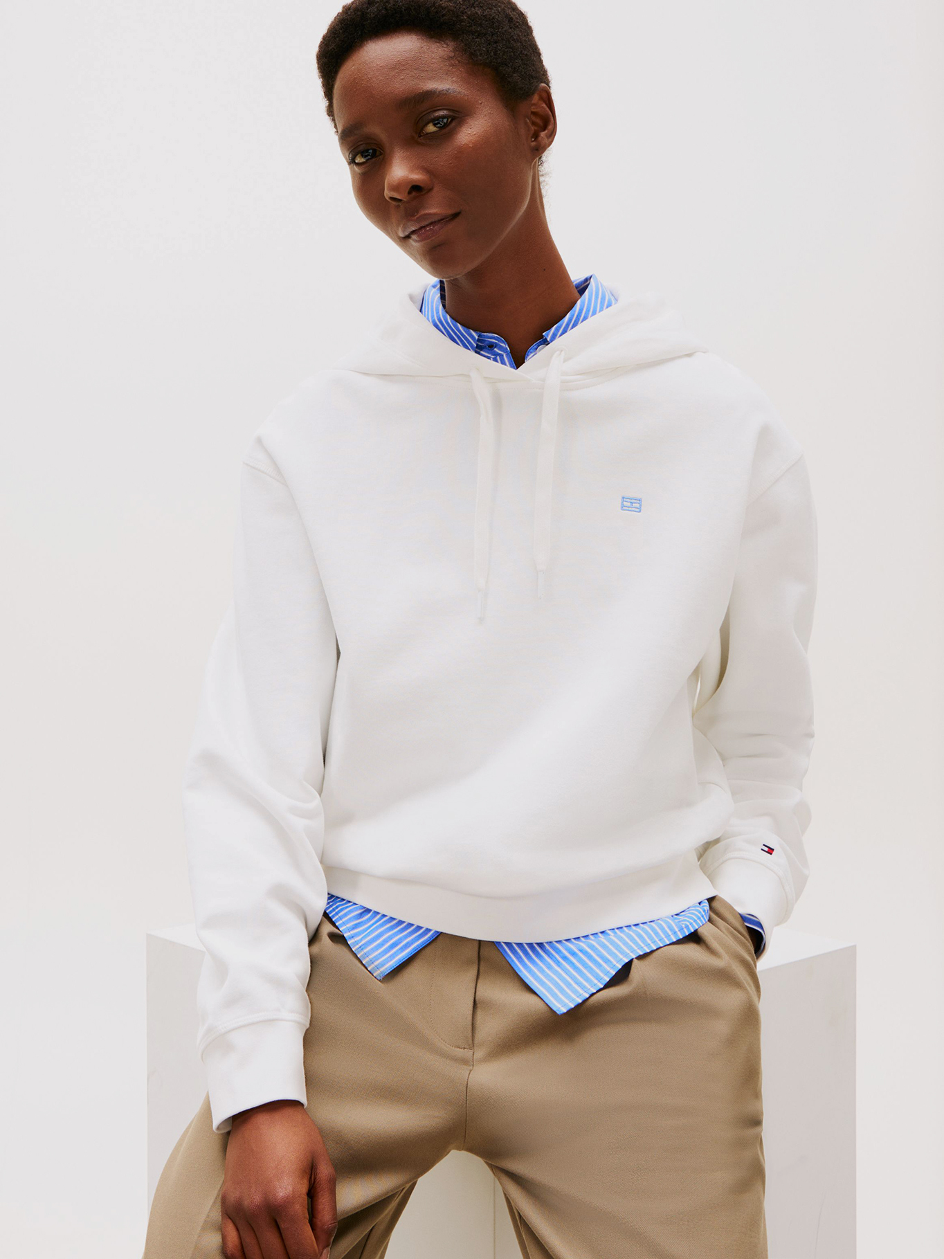 POLERON HOODIE CONTRAST FLAG LOGO - 4