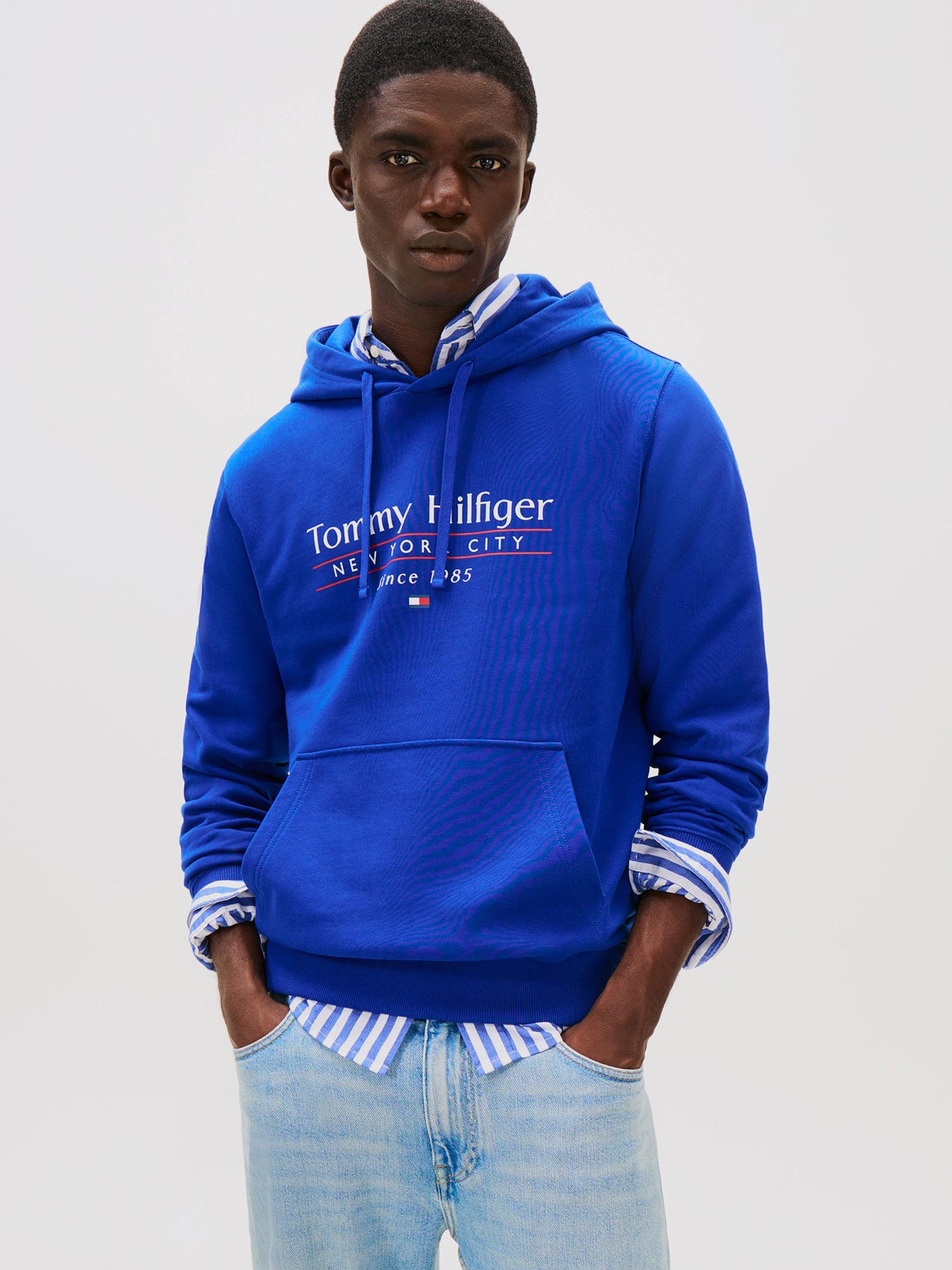 POLERON HOODIE CENTER STACK LOGO - 1