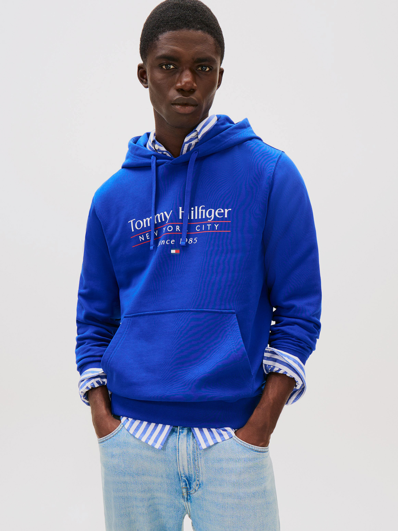 POLERON HOODIE CENTER STACK LOGO - 1