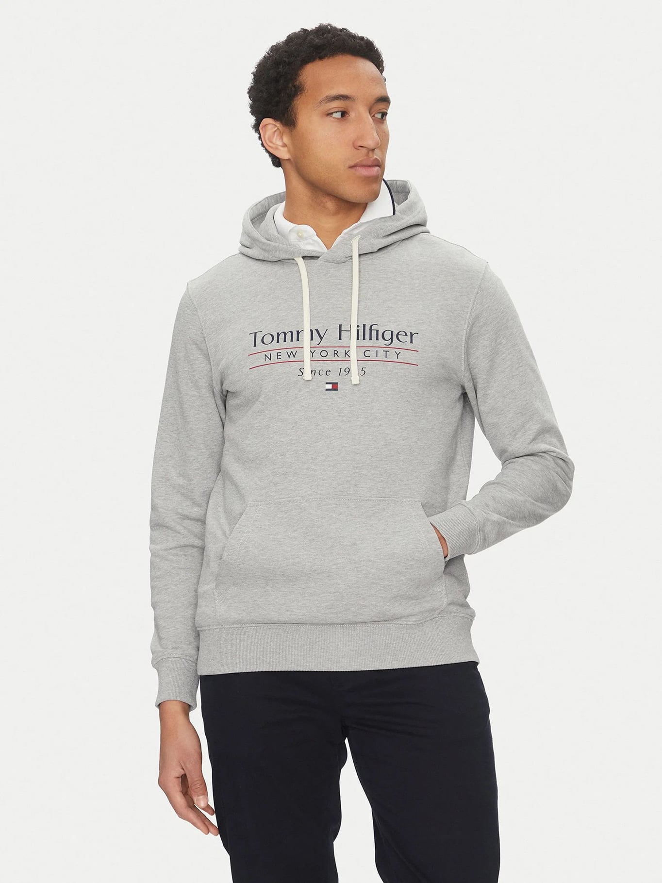 POLERON HOODIE CENTER STACK LOGO - 1