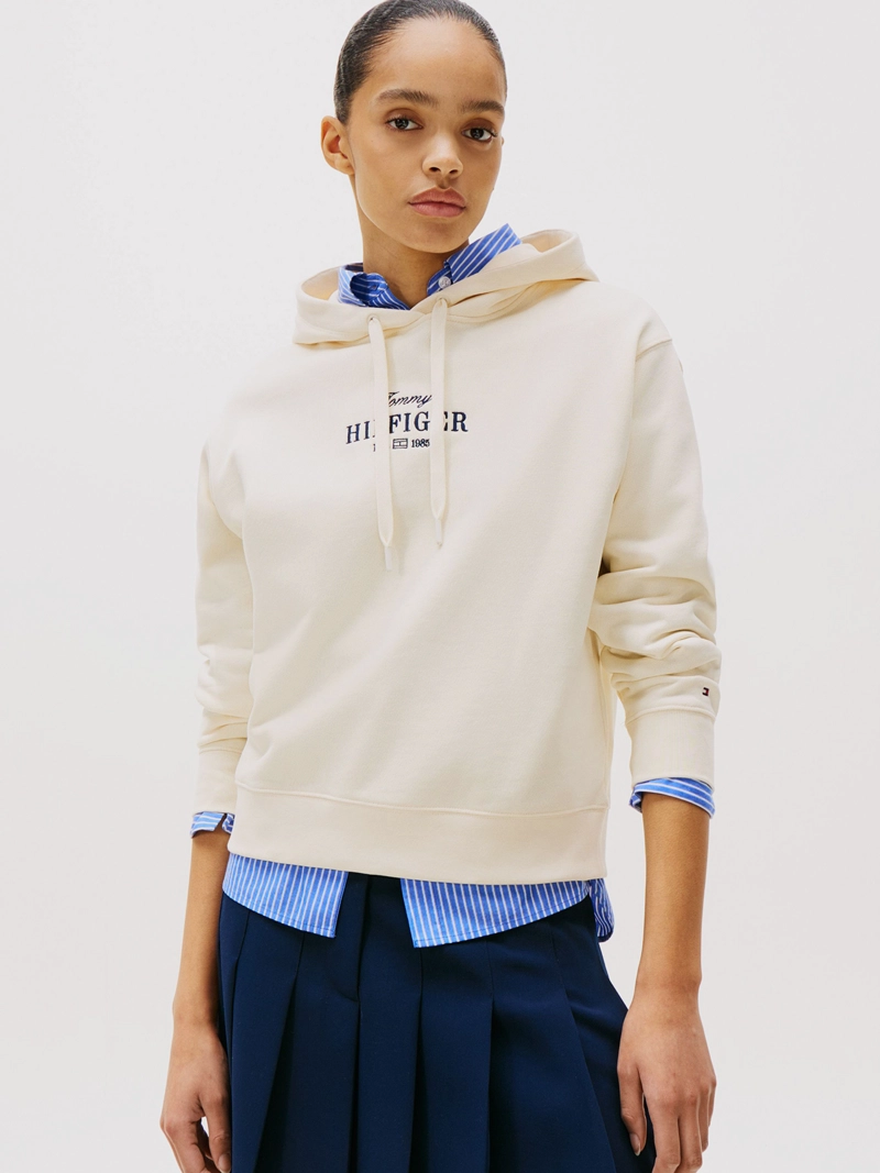 POLERON HOODIE CON LOGO BORDADO - 1