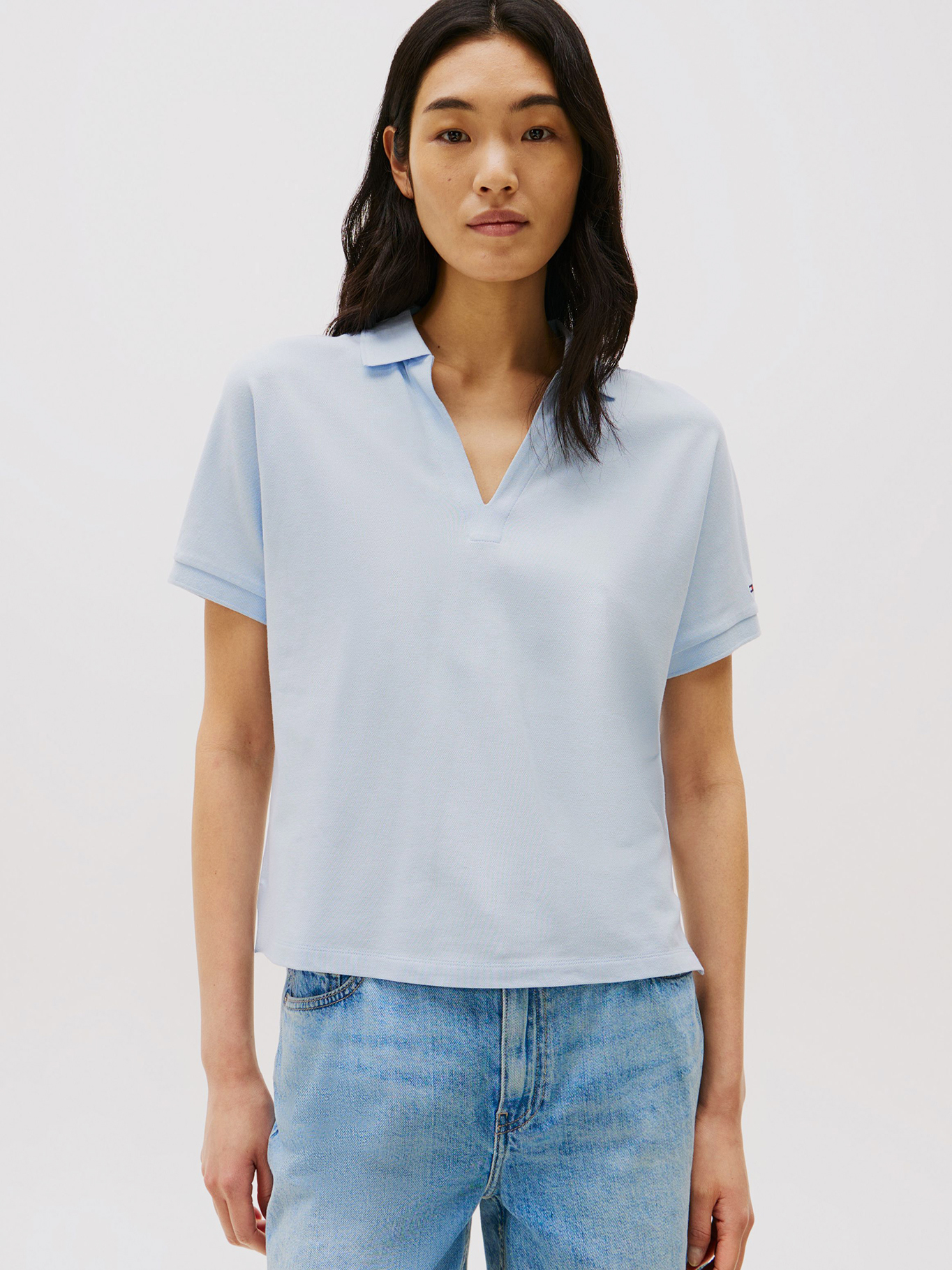 POLO SOLID CON LOGO RELAXED FIT - 1