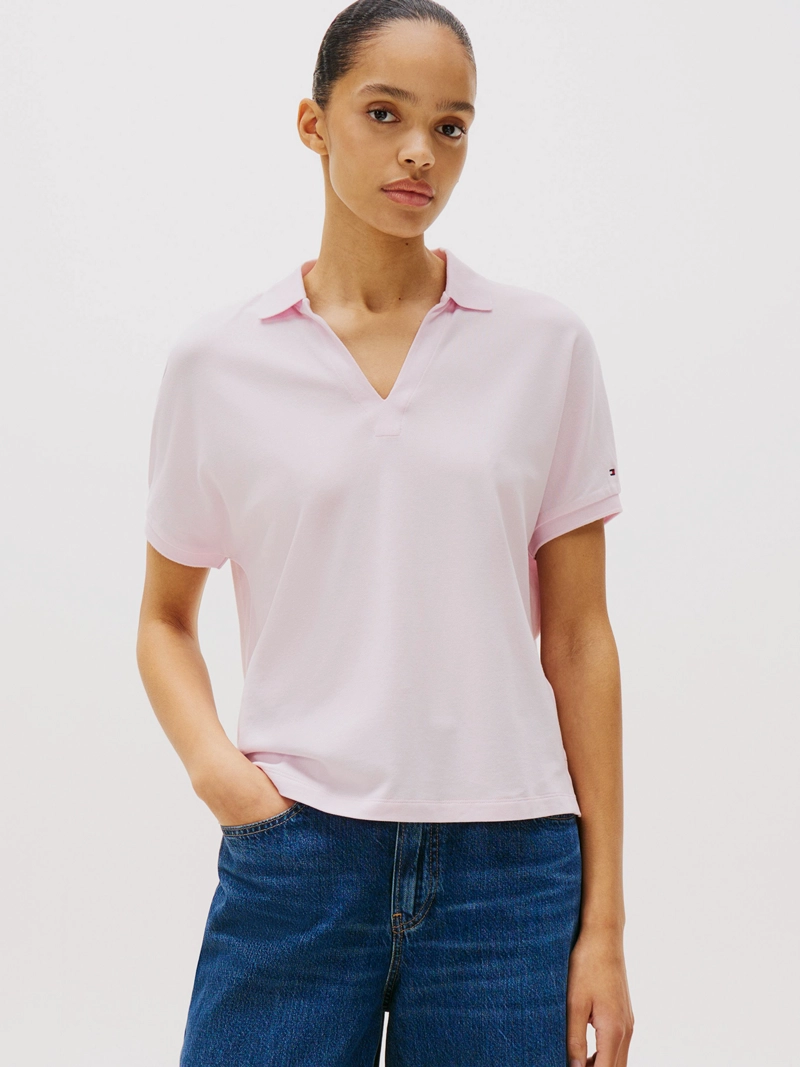 POLO SOLID CON LOGO RELAXED FIT - 1