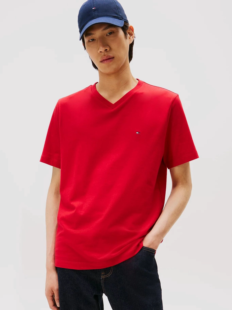 POLERA ESSENTIAL V-NECK REGULAR FIT - 1