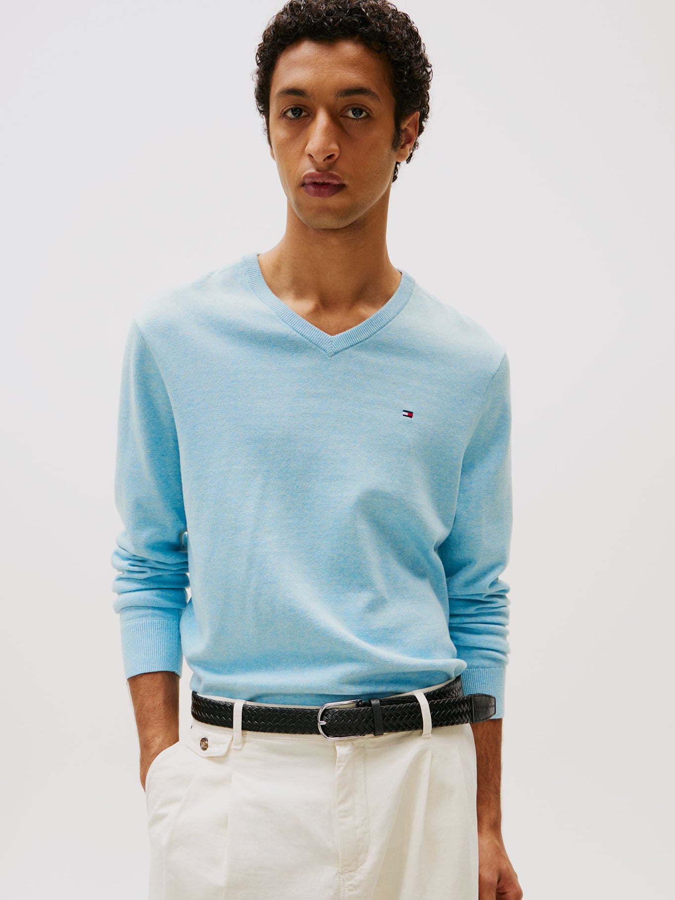SWEATER BASICO SIGNATURE V-NECK - 1