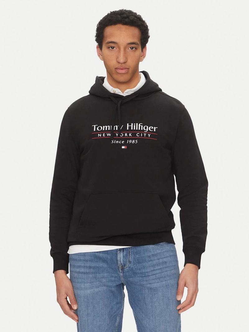POLERON HOODIE CENTER STACK LOGO - 1